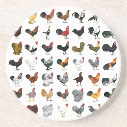 Dessous De Verre En Grès 49 Coq (Devant)