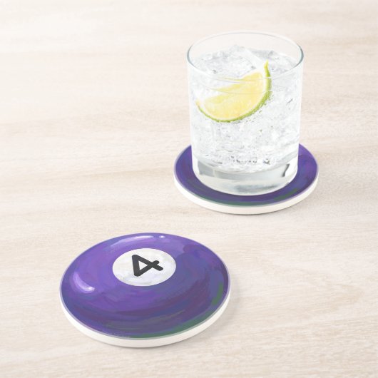 Dessous De Verre En Grès 4 Balle (Côté)