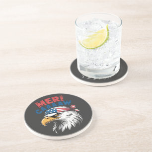 Dessous De Verre En Grès 4 juillet Aigle Liberté Patriotique