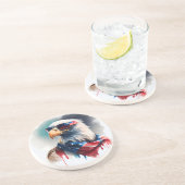 Dessous De Verre En Grès 4 juillet d'aigle patriotique (Côté)
