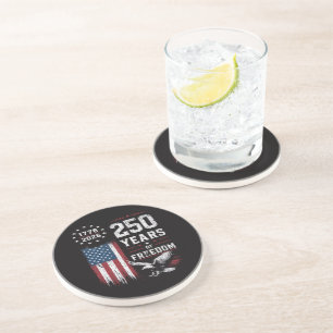 Dessous De Verre En Grès 4 juillet Drapeau américain patriotique États-Unis