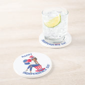 Dessous De Verre En Grès 4 juillet Patriotique (Côté)