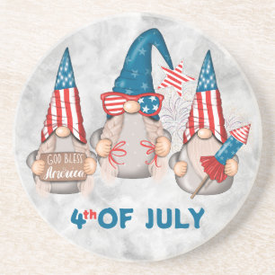Dessous De Verre En Grès 4 juillet patriotique américain
