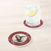 Dessous De Verre En Grès 50 et fabuleux Foliage Rouge 50e anniversaire Phot (Côté)