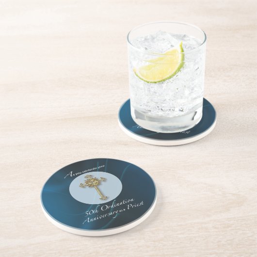 Dessous De Verre En Grès 50e anniversaire de l'ordination du prêtre (Côté)
