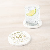 Dessous De Verre En Grès 50e anniversaire Gag cadeau (Côté)