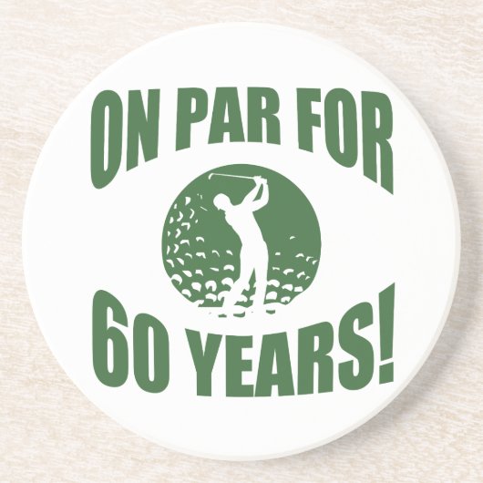 Dessous De Verre En Grès 60e anniversaire de Golfer (Devant)