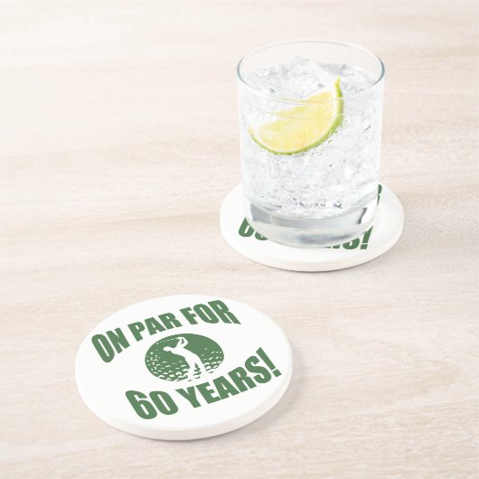 Dessous De Verre En Grès 60e anniversaire de Golfer (Côté)