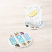 Dessous De Verre En Grès 6 Six Photo Collage Cute Bébé Famille Amour Granny (Côté)