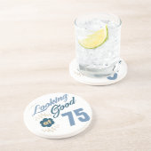 Dessous De Verre En Grès 75e anniversaire à l'air bon (Côté)
