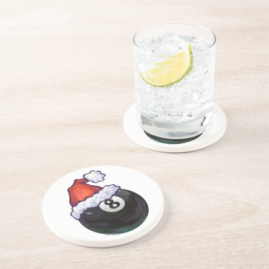 Dessous De Verre En Grès 8 Bal Christmas Green (Côté)