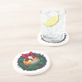 Dessous De Verre En Grès 9 billes de Noël vert (Côté)