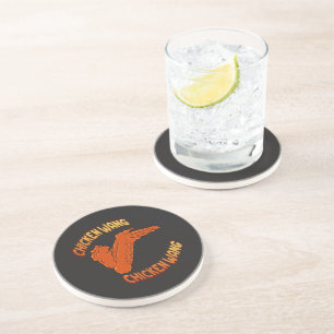 Dessous de verre en grès à aile de poulet