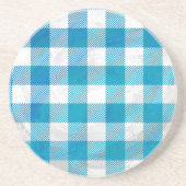 Dessous De Verre En Grès à damiers Plaid Noir Et Blanc (Devant)