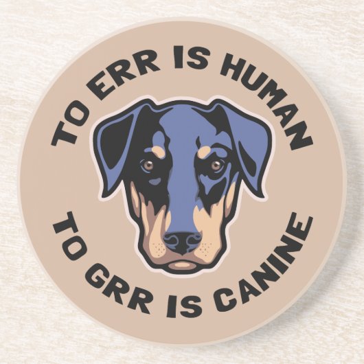 Dessous De Verre En Grès À Grr est canin (Devant)