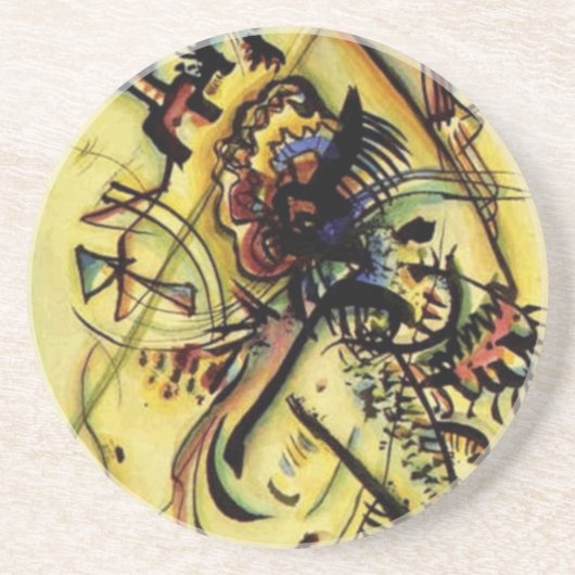 Dessous De Verre En Grès À la voix inconnue de Kandinsky (Devant)