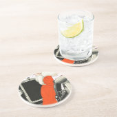 Dessous De Verre En Grès à petits pois (Côté)