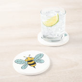 Dessous De Verre En Grès Abeille (Côté)