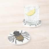 Dessous De Verre En Grès Abeille vintage (Côté)