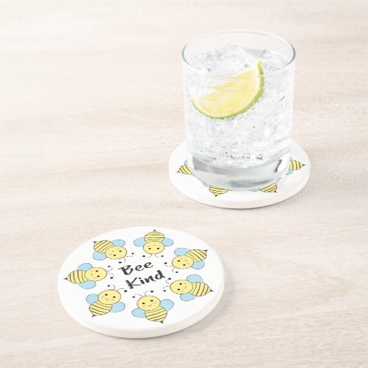 Dessous De Verre En Grès Abeilles (Côté)