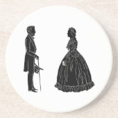 Dessous De Verre En Grès abraham lincoln mary todd lincoln silhouette (Devant)