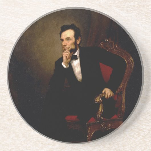 Dessous De Verre En Grès Abraham Lincoln par George Peter Alexandre Healy (Devant)