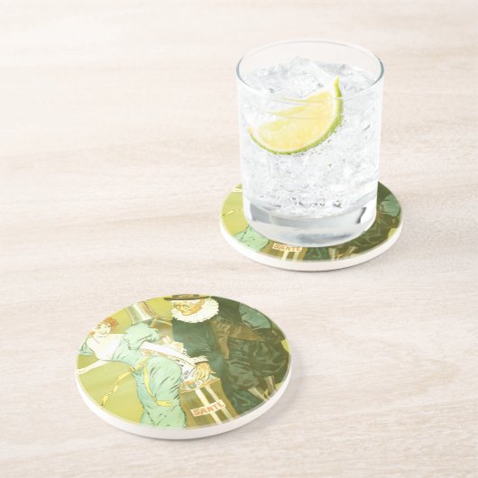 Dessous De Verre En Grès Absinthe Parisienne Gélis-Didot Malteste (Côté)