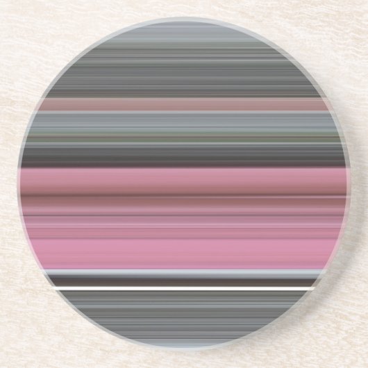 Dessous De Verre En Grès Abstract #1: Rose et grey (Devant)
