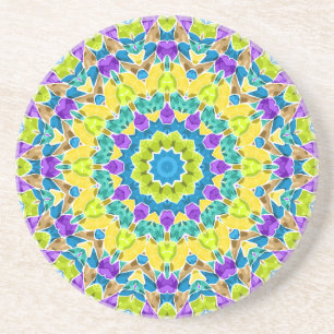 Dessous De Verre En Grès Abstract modern mosaic kaleidoscopic