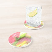 Dessous De Verre En Grès Abstrait (Côté)