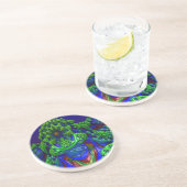 DESSOUS DE VERRE EN GRÈS ABSTRAIT 1 (Côté)
