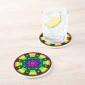 DESSOUS DE VERRE EN GRÈS ABSTRAIT 1 (Côté)