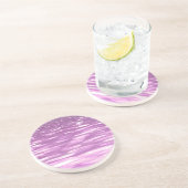 Dessous De Verre En Grès Abstrait #3 : Lilac Shimmer (Côté)
