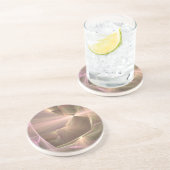 Dessous De Verre En Grès Abstrait beige radiant (Côté)