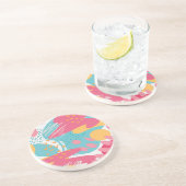 Dessous De Verre En Grès Abstrait coloré (Côté)