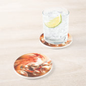 Dessous De Verre En Grès Abstrait contemporain (Côté)