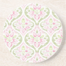 Abstrait floral rose et vert