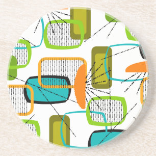 Dessous De Verre En Grès Abstrait moderne du milieu du siècle #57