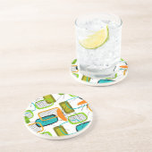 Dessous De Verre En Grès Abstrait moderne du milieu du siècle #57 (Côté)