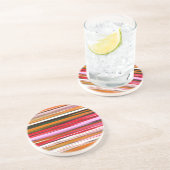 Dessous De Verre En Grès Abstrait n° 2 : Flou orange (Côté)