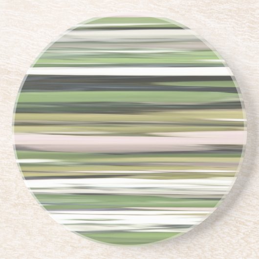 Dessous De Verre En Grès Abstrait n° 2 : Flou vert olive (Devant)