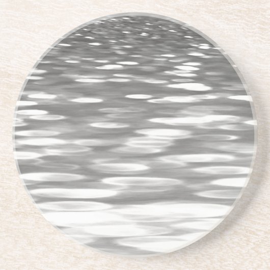 Dessous De Verre En Grès Abstrait n° 3 : brillant gris argenté (Devant)