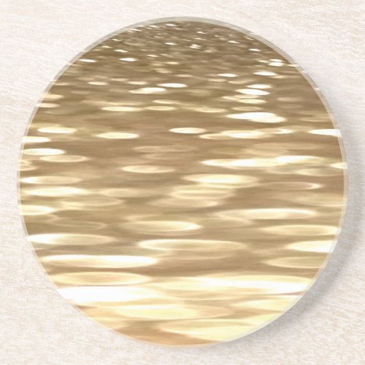 Dessous De Verre En Grès Abstrait n° 3 : Mélangeur d'or (Devant)