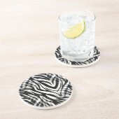Dessous De Verre En Grès Abstrait Zebra (Côté)