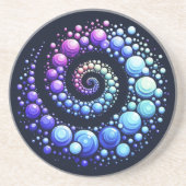 Dessous De Verre En Grès Abstraite spirale (Devant)