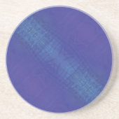 Dessous De Verre En Grès Acceptation | Motif de Blue Indigo Violet Shibori (Devant)