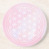 Dessous De Verre En Grès Acceptation Rose (Devant)