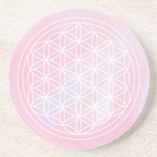 Dessous De Verre En Grès Acceptation Rose (Devant)