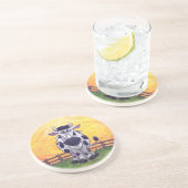 Dessous De Verre En Grès Accessoires Cuisine Cute Cow (Côté)
