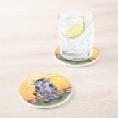 Dessous De Verre En Grès Accessoires de cuisine Vache Mignonne (Côté)